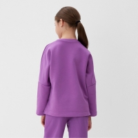 Свитшот детский MINAKU, цвет лавандовый, рост 152 см