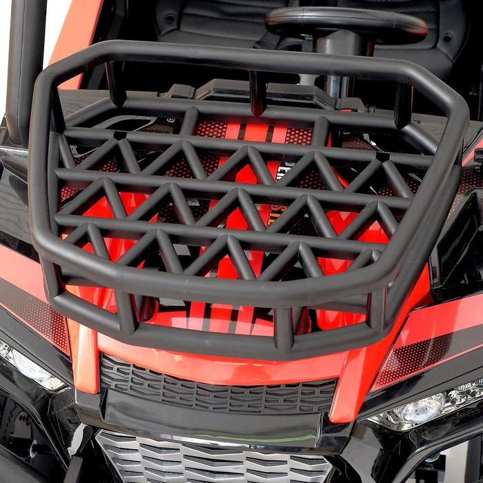 Электромобиль &laquo;БАГГИ&raquo;, максимальная нагрузка 100 кг, АКБ 24V, кожаное сидение, цвет красный