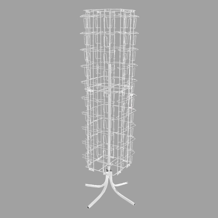 Стойка вращающаяся для открыток, напольная, 80 карманов А5, цвет белый
