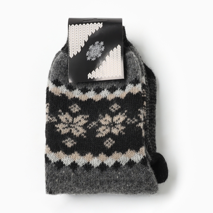 Носки мужские шерстяные &laquo;Орнамент&raquo;, цвет лён, размер 29