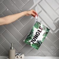 Косметичка с застёжкой зип-лок, цвет прозрачный/зелёный Косметичка с застёжкой зип-лок, цвет прозрачный/зелёный