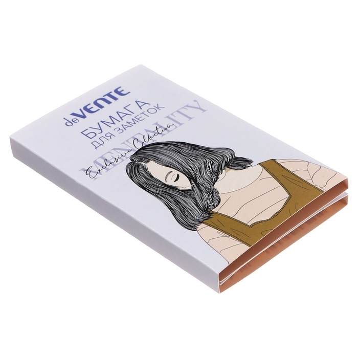 Набор клейкой бумаги для заметок deVENTE. 65x100 мм, набор заметок: 20x56 мм, 40x56 мм и 56x90 мм, 8x20 листов, офсет 80 г/м&sup2;, печать 4+0, ассорти форм, 8 дизайнов, в картонном блистере и пластиковом пакете с европодвесом