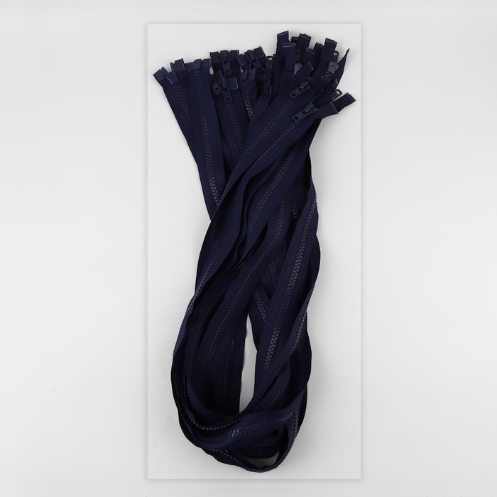 Молния &laquo;Трактор&raquo;, №8, разъёмная, 2 замка, замки автомат, 110 см, цвет тёмно-синий, цена за 1 штуку