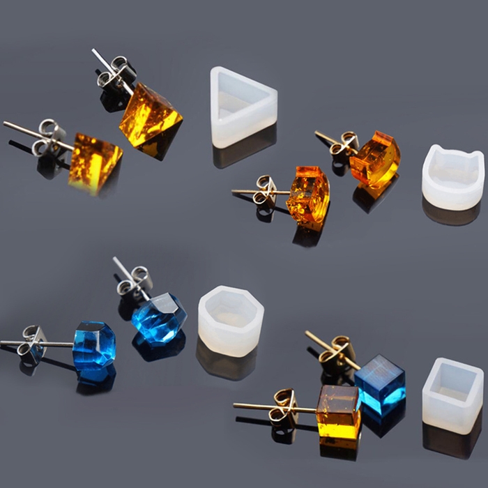 Форма силиконовая универсальная «Сережки-пусеты», набор 8 шт. (4 вида) Форма силиконовая универсальная «Сережки-пусеты», набор 8 шт. (4 вида)