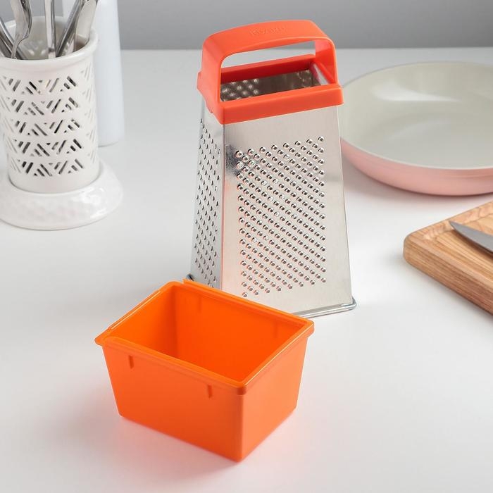 Тёрка «Комфорт», 4 грани и контейнер 450 мл, 11×8,5×27 см, цвет МИКС Тёрка «Комфорт», 4 грани и контейнер 450 мл, 11×8,5×27 см, цвет МИКС