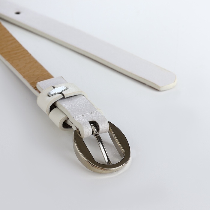 Ремень жен 01-01-02-01 Июнь14, 1,1*0,3*110 см, пряжка металл, 1 прокол, белый Ремень жен 01-01-02-01 Июнь14, 1,1*0,3*110 см, пряжка металл, 1 прокол, белый