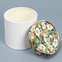 Набор шляпных коробок 2 в 1, упаковка подарочная, &laquo;Цветочный&raquo;, 13 х 13, 16 х 16 см