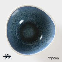 Салатник фарфоровый Magistro Ocean, 300 мл, d=12 см, цвет синий Салатник фарфоровый Magistro Ocean, 300 мл, d=12 см, цвет синий