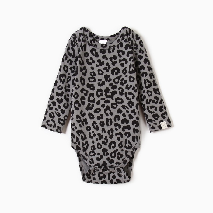 Боди с дл. рукавом Крошка Я Trendy grey, рост 80-86 см