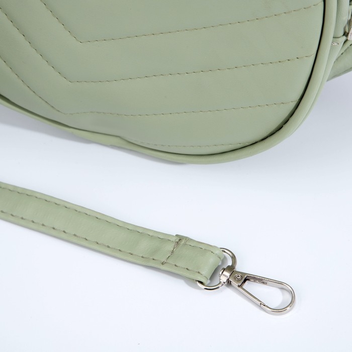 Сумка женская круглая из искусственной кожи, 18х18 см, цвет фисташковый Сумка женская круглая из искусственной кожи, 18х18 см, цвет фисташковый