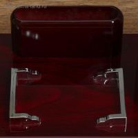 Набор настольный 5в1с визитницей и часами, вишня Набор настольный 5в1с визитницей и часами, вишня