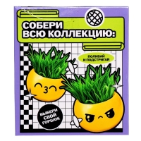 Набор для опытов, для детей &laquo;Выращиваем травку&raquo;, растение в горшочке - эмодзи &laquo;Милый&raquo;