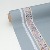 Клеёнка на стол &laquo;Мила&raquo;, на тканевой основе, рулон 20 метров, ширина 137 см, толщина 0,25 мм, цвет серый