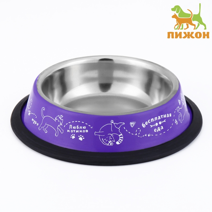 Миска с нескользящим основанием Миска с нескользящим основанием "Пижон. Мурр", 230 мл