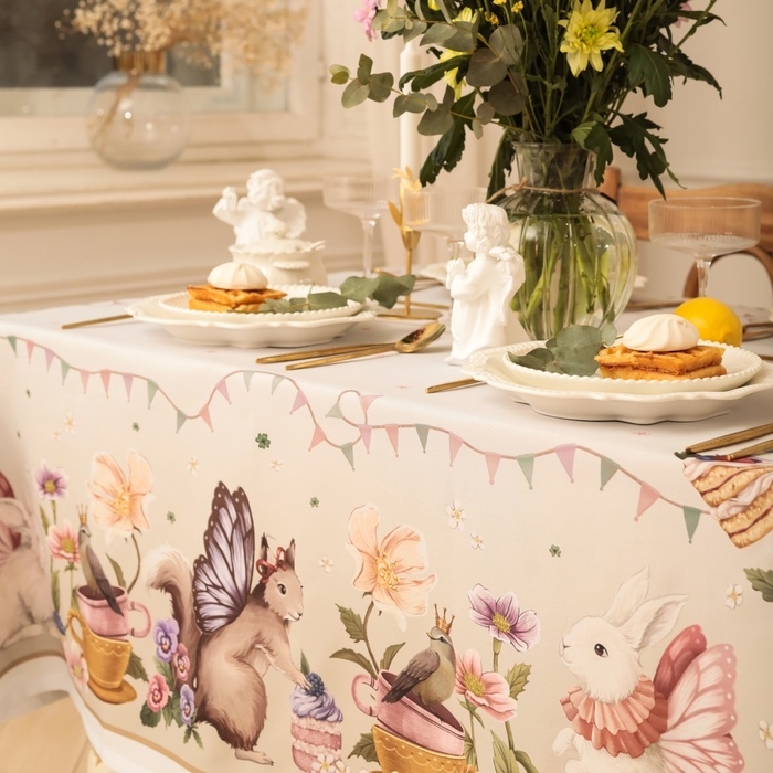 Скатерть Доляна Мagical beasts 145*180 +/- 3 см, 100% п/э