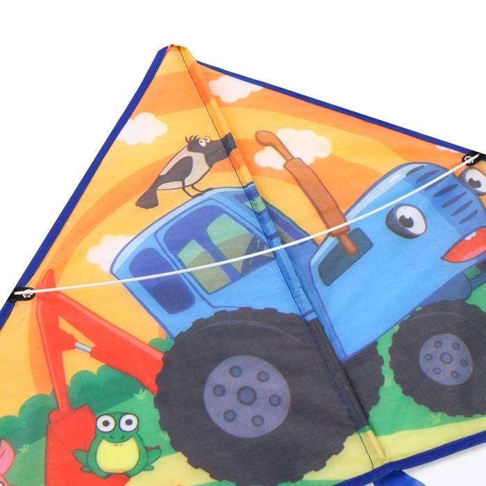 Воздушный змей &laquo;По полям&raquo;, Синий трактор, 50х80 см