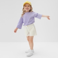 Шорты детские MINAKU: Cotton Collection цвет белый, рост 122