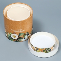 Набор шляпных коробок 2 в 1, упаковка подарочная, &laquo;Цветочный&raquo;, 13 х 13, 16 х 16 см