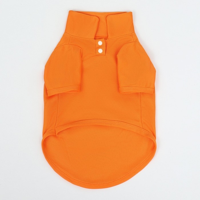 Футболка-поло для животных, XL (ДС 40, ОГ 50, ОШ 33 см), оранжевая