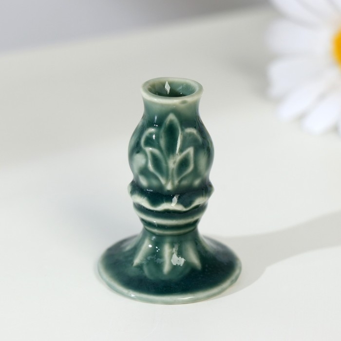 Подсвечник гжель, цветной, керамика, 5×4 см, микс Подсвечник гжель, цветной, керамика, 5×4 см, микс