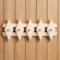 Вешалка "Ромбик" 5 крючков 45 х18см, липа "Добропаровъ" Вешалка "Ромбик" 5 крючков 45 х18см, липа "Добропаровъ"