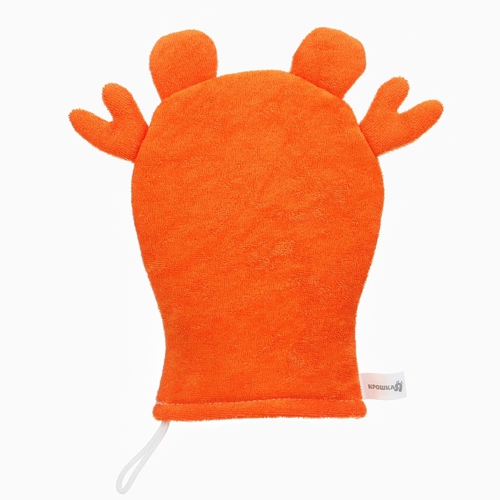 Детская мочалка для купания &laquo;Крабик&raquo;, махра