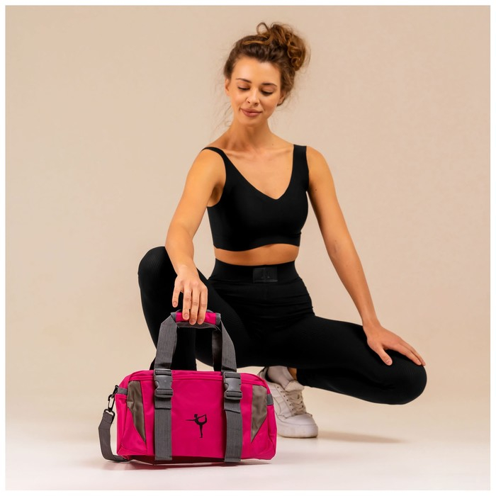 Сумка для йоги и гимнастики Sangh, 37х20х20 см, цвет фуксия
