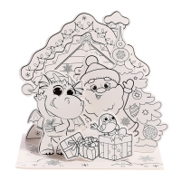 Новый год! Набор для творчества 3 в 1 &laquo; 3D-раскраска. Весёлый праздник&raquo;
