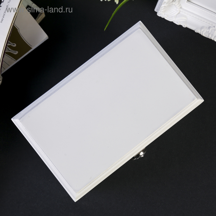 Шкатулка дерево для украшений Шкатулка дерево для украшений "Комод с ящиком" белая 9х10х16 см