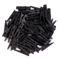 Набор прищепок для декора 50 шт., чёрные — 3,5 см Набор прищепок для декора 50 шт., чёрные — 3,5 см