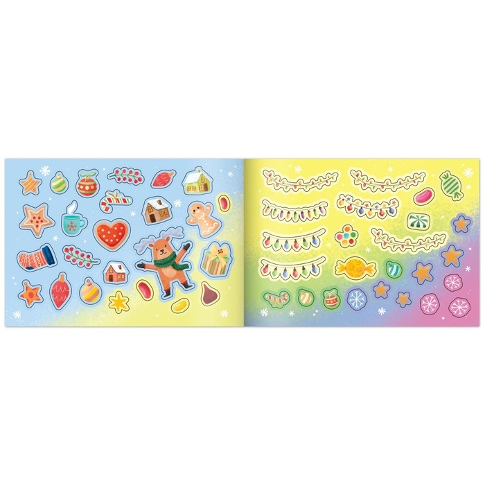 Альбом &laquo;100 наклеек&raquo;, новогодние