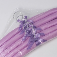 Плечики - вешалки для одежды мягкие &laquo;Атлас&raquo;, 5 шт, 37,5&times;10&times;3 см, цвет сиреневый