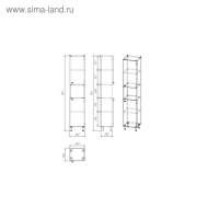 Пенал для ванной комнаты "Вега 3600" белый, 36 х 30 х 181 см
