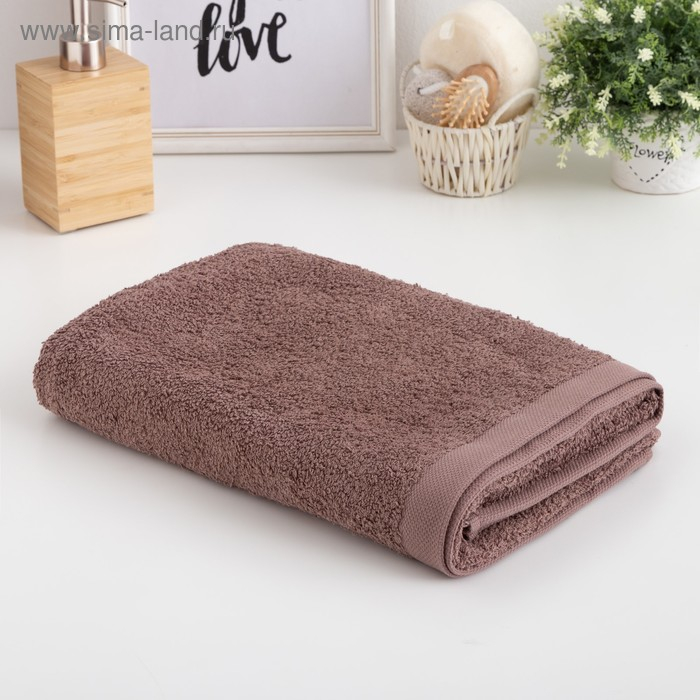 Полотенце махровое Этель «Терри» 70x140 см, коричневый Полотенце махровое Этель «Терри» 70x140 см, коричневый