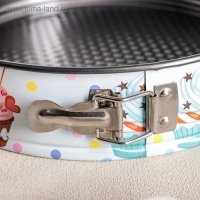 Набор форм для выпечки Доляна &laquo;Десерт. Круг&raquo;, 3 шт: d=24/26/28 см, съёмное дно, антипригарное покрытие