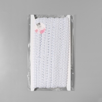 Тесьма декоративная &laquo;Шанель&raquo;, 12 мм, 10 &plusmn; 1 м, цвет белый