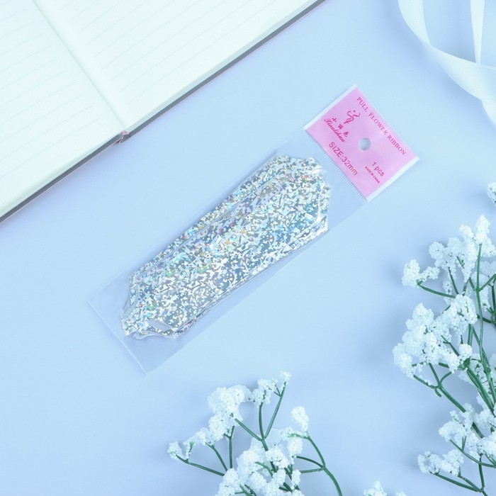 Бант-шар №3 голография, цвет серебро Бант-шар №3 голография, цвет серебро