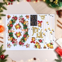 Наклейки на окна "Новогодние" колокольчики, 65х45 см Наклейки на окна "Новогодние" колокольчики, 65х45 см