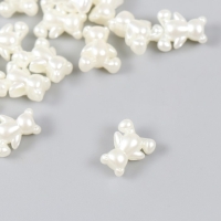 Бусины для творчества пластик "Медвежонок жемчужный" набор 25 шт 0,6х1,2х1,4 см Бусины для творчества пластик "Медвежонок жемчужный" набор 25 шт 0,6х1,2х1,4 см