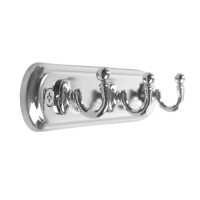 Вешалка ТУНДРА TVT002, металлическая, трёхрожковая, цвет хром Вешалка ТУНДРА TVT002, металлическая, трёхрожковая, цвет хром