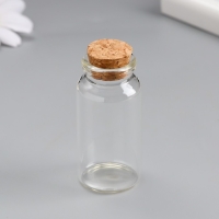 Декор для творчества стекло "Бутылочка с пробкой"набор 3 шт 25 мл 6х3х3 см Декор для творчества стекло "Бутылочка с пробкой"набор 3 шт 25 мл 6х3х3 см