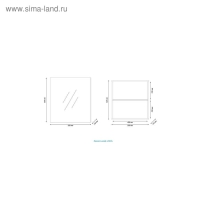 Зеркало-шкаф для ванной комнаты "ЕШЗ 550", 60 х 55 х 12 см