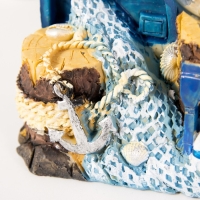 Плазменный шар "Побережье" синий 15х9х18 см RISALUX Плазменный шар "Побережье" синий 15х9х18 см RISALUX