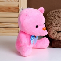 Мягкая игрушка "Мишка" с бантиком, 20 см, цвет розовый Мягкая игрушка "Мишка" с бантиком, 20 см, цвет розовый