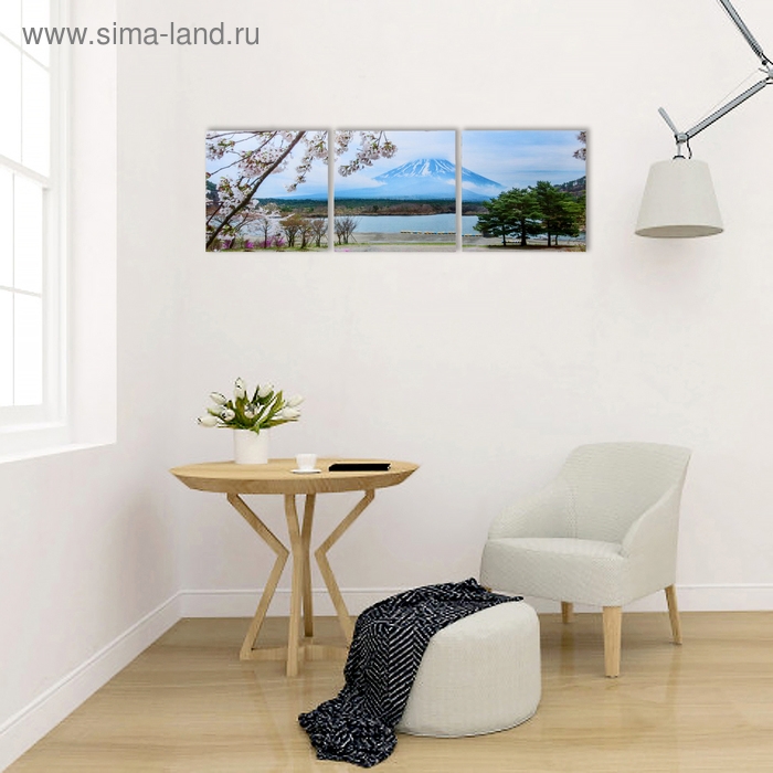 Модульная картина Модульная картина "Фудзияма" (3-35х35) 35х105 см