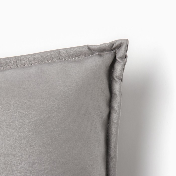 Наволочка декоративная Наволочка декоративная "Этель" кожзам 45х45 см, серый