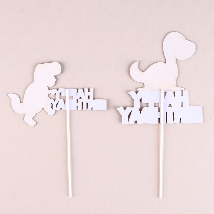 Набор топперов &laquo;С днём рождения. Динозавр&raquo;, 2 шт.