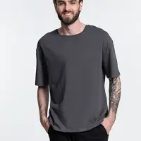 Футболка унисекс оверсайз Crosstown, темно-серая, размер L