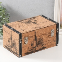 Шкатулка дерево кожзам под пробку "Винная лавка" 24х14х12 см Шкатулка дерево кожзам под пробку "Винная лавка" 24х14х12 см