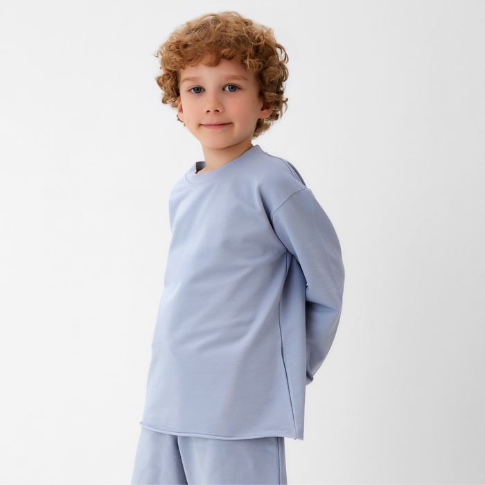 Футболка детская с дл.рукавом  KAFTAN, р. 32 (110-116 см), серый